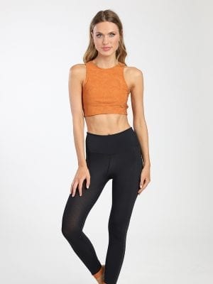 women sportswear set black and orange