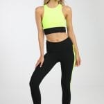 women sportswear set black and yellow