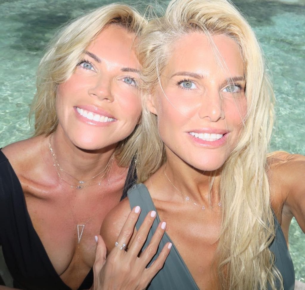 two women with swimsuit